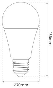 Lampadina LED RGB dimmerabile A70 E27/11W/230V 2700-6500K Wi-Fi Tuya