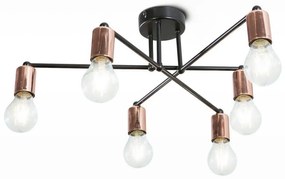 Lampadario a sospensione con supporto rigido SOLIDO 6xE27/60W/230V