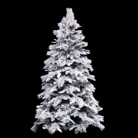 Albero di Natale Bianco Verde PVC Metallo Polietilene 210 cm