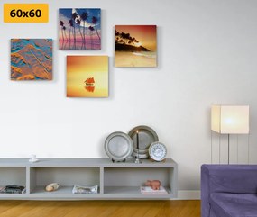 Set di quadri – Mare e spiaggia in colori interessanti