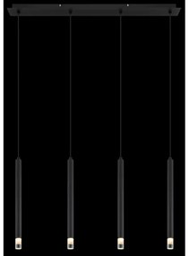 Globo 15629-4 - Lampadario a sospensione con filo BLAKE 4xG9/4W/230V nero