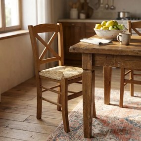 HALLIE - sedia croce in legno massello