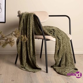 Venture Home Coperta Ally 170x130 cm in Poliestere Verde Muschio