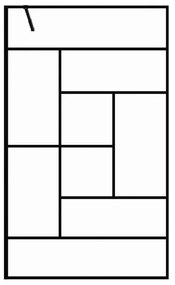 Parete per doccia walk in stile industriale 120x200 cm nero - SEFANA