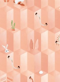 NLXL Carta da parati Pink Carrot - SUZ-01