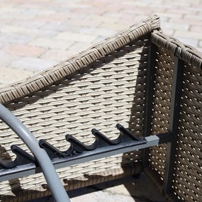 Lettino da giardino in rattan bianco/beige Akland - Bonami Selection