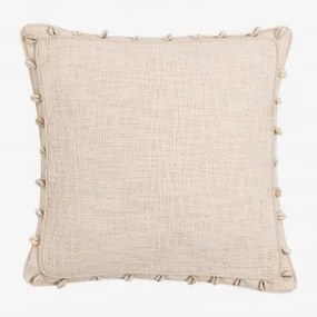 Cuscino quadrato in cotone (45x45 cm) Agibe Beige Crema - Sklum