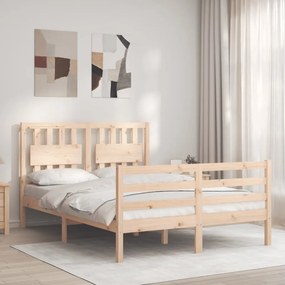 Giroletto Con Testiera 140x200 Cm İn Legno Massello /