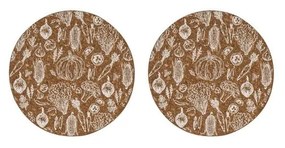 Tappetini in sughero in set da 2 pezzi ø 20 cm Veggie - Ladelle