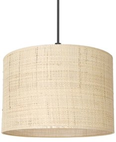 Lampadario a sospensione con filo RATTAN 1xE27/60W/230V diametro 25 cm rattan