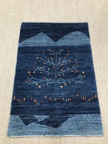 Gashguli Tappeto persiano 90x60 Blu (Iran) Annodato A Mano