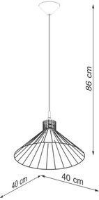 Sollux SL.1186 - Lampadario a sospensione con filo EDA 1xE27/15W/230V nero