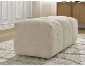 Poggiapiedi beige con rivestimento in bouclé Roxelane – Bobochic Paris