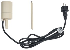 Faretto a picchetto crema GU10 50mm regolabile IP44 con cavo e spina - Solo