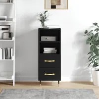 Credenza Nero 34,5x34x90 cm in Legno Multistrato 828645