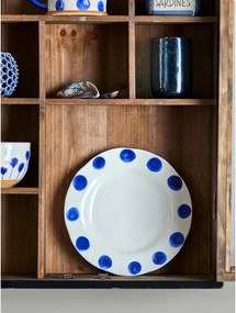 Set di piatti da dolce bianchi/blu in gres 3 pz ø 22 cm Linora – Bloomingville