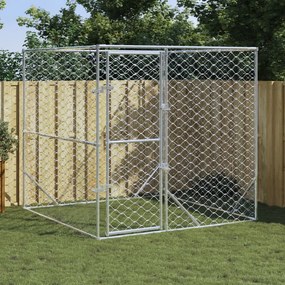 Cuccia Per Cani Da Esterno Argento 2x2x2 M Acciaio Zincato /