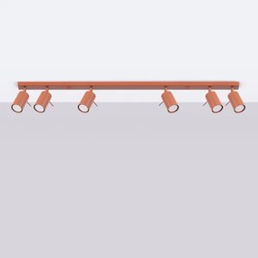 Sollux SL.1511 - Faretto RING 6xGU10/10W/230V rosso