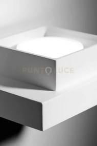 Sibari applique da parete 1 luce in gesso bianco attacco gx53 16,5x...