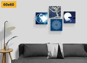 Set di quadri – Feng Shui in blu