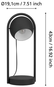 Eglo 900314 - Lampada da tavolo MURNIA 1xE14/40W/230V