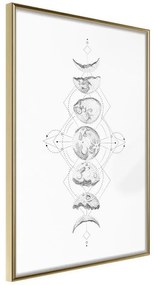 Poster  Silver Globe  Cornice Quadri Cornice d'oro, Larghezza x Altezza Home decor 20x30