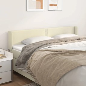 Testiera Ad Orecchio Crema 163x16x78/88 Cm İn Similpelle /