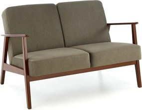 Divano Milano 2S in colore oliva Castel 39/noce grigio scuro