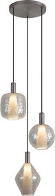 Lampada a sospensione di design Gunmetal 3 luci - Ard