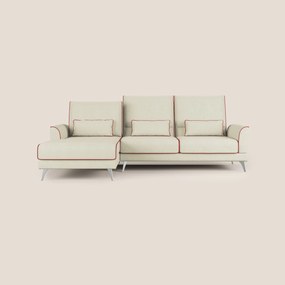 Tommy Divano angolare bicolore con relax e schienali traslanti in microfibra smacchiabile T11