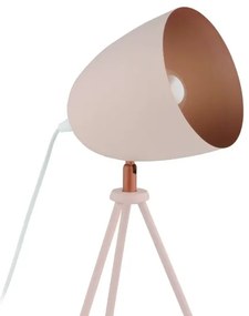 Eglo 49727 - Lampada da tavolo CHESTER 1xE27/60W/230V bianco/rame