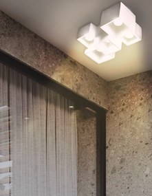 Applique da Soffitto in Gesso Pitturabile H150mm 5xGU10