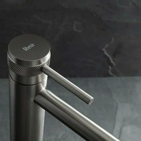 Rubinetto da lavabo Rea Lungo Grip Gun Grey high