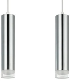 Lampadario a sospensione con filo ARMIN 2xGU10/10W/230V cromo lucido