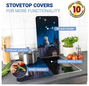 Set di 2 coperchi per fornelli in vetro temperato 30x52 cm - Maximex