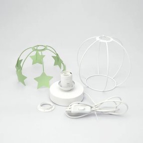 Lampada da tavolo per bambini STARS 1xE27/15W/230V verde/bianco