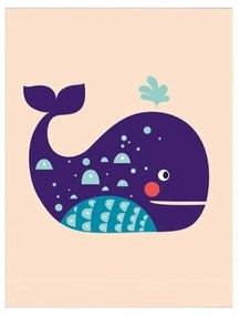 Quadro per bambini 24x29 cm Whale - Wallity