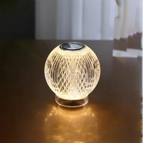 Abatjour - Lumetto Moderno Diamante Acrilico Oro 1 Luce A Sfera Led 4,2W