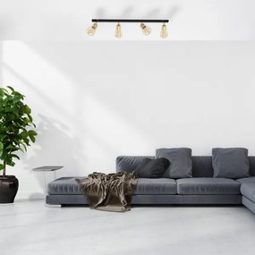 Faretto TUBE 4xE27/15W/230V oro/nero