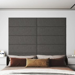 Pannelli Murali 12 Pz Grigio Scuro 90x30 Cm Tessuto 3,24 M² /