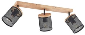 Lindby - Kiriya 3 Plafoniera Black/Wood Lindby