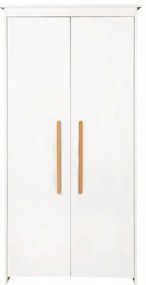 Armadio per bambini bianco 96x190x50 cm Lilo – Roba