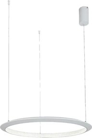 Lampadario LED moderno Delta bianco Ø60cm, luce naturale 3420 lumen, NOVECENTO