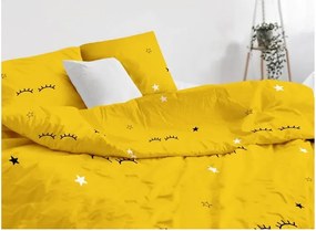 Set copripiumino e federa da bambini giallo per letto singolo 140x200 cm Dide – Mijolnir