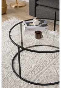 Tavolino BERLIN 45x80 cm nero/limpido