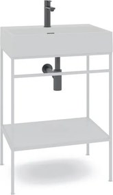 Mobile bagno da terra con lavabo Outline L 60 x H 89 x P 45.5 cm bianco per vasca centrale