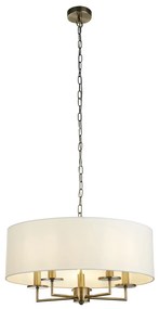 Lampadario Contemporaneo Knightsbridge Acciaio Ottone 5 Luci E14