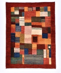Loribaft Tappeto persiano 150 x 120 Rosso (Iran) Annodato A Mano