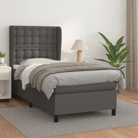 Giroletto A Molle Con Materasso Grgio 80x200 Cm İn Similpelle /