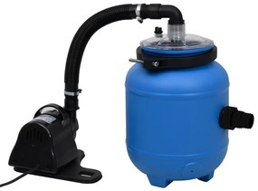 Pompa con Filtro per Piscina Nera e Blu 4 m³/h